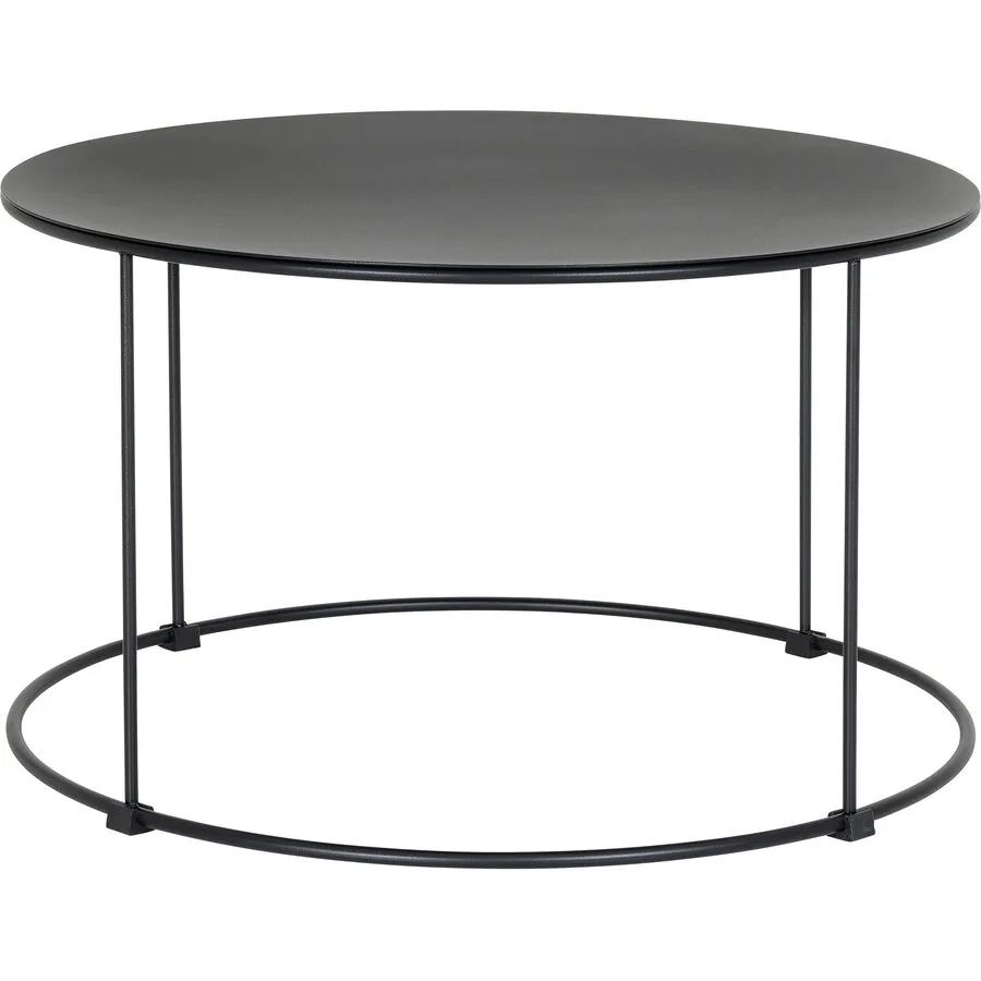 MyDeal Beistelltisch Leilani Schwarz Metall 60 cm