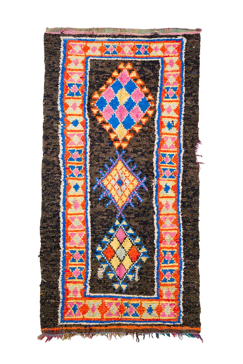 Marokkansk Boucherouite-teppe 160 x 310 cm (Størrelse: 160 x 310 cm)