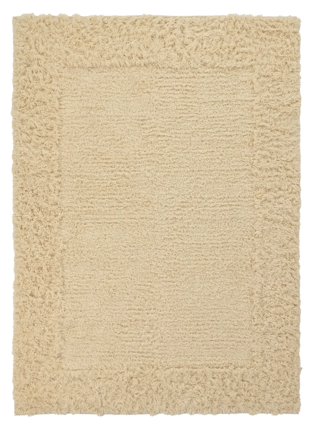 Ryetepper - Melilla Hand Woven Wool Shaggy (natur) (Størrelse: 160 x 230 cm)