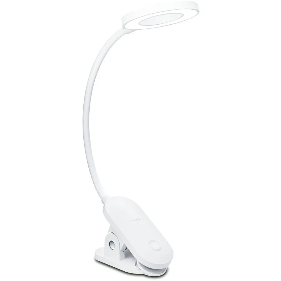Bürolampe Philips Forys Clips Kunststoff weiss - LED - Lichtfarbe: Helles Neutralweiss - LED Energiesparlampen