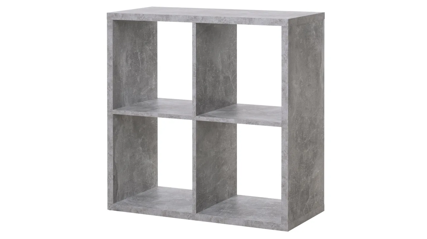 Standregal Betonoptik 73 x 73 cm - 4 Fächer - MAX
