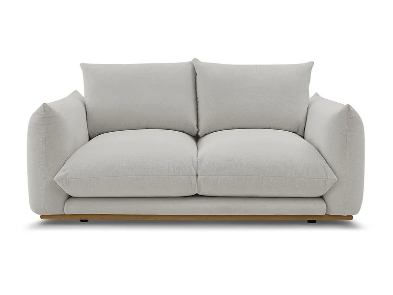 2er Sofa BOBOCHIC ERNEST Stoff hellgrau