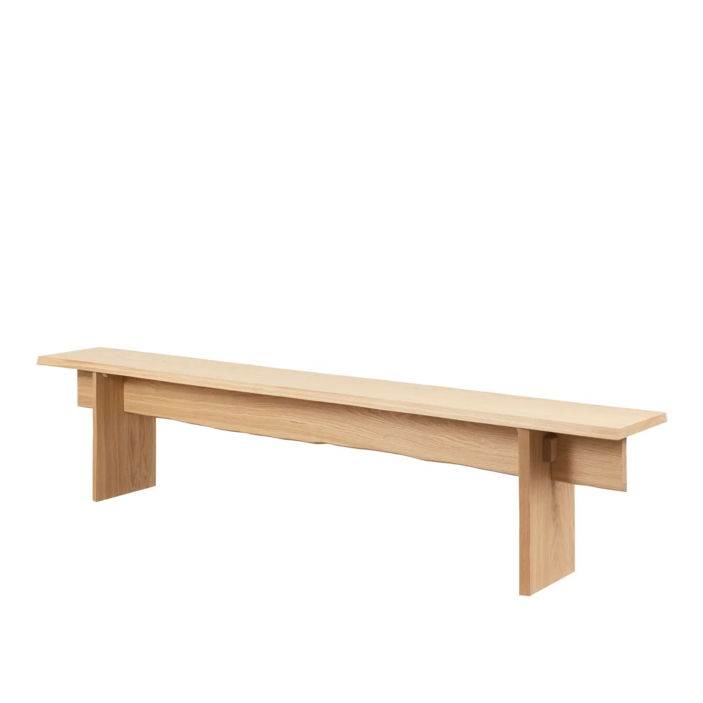 HEM - Bookmatch Bench 210 cm - Oak - TV-bänkar - Philippe Malouin - Träfärgad - Trä