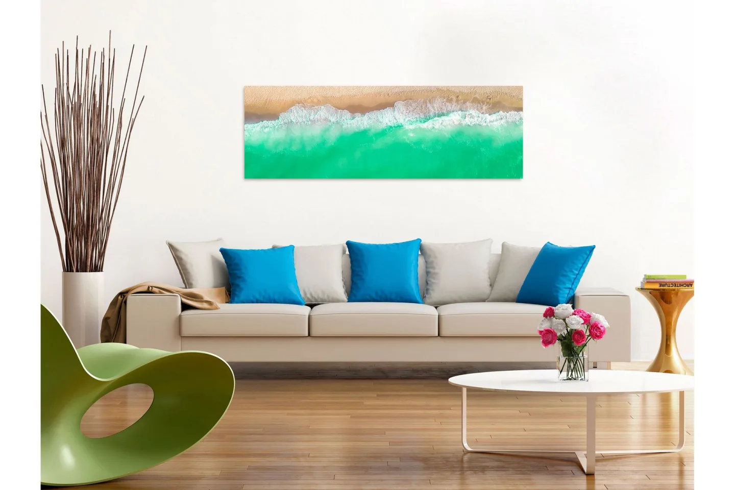Tavla Coast (1 Part) Narrow Green 120x40 -