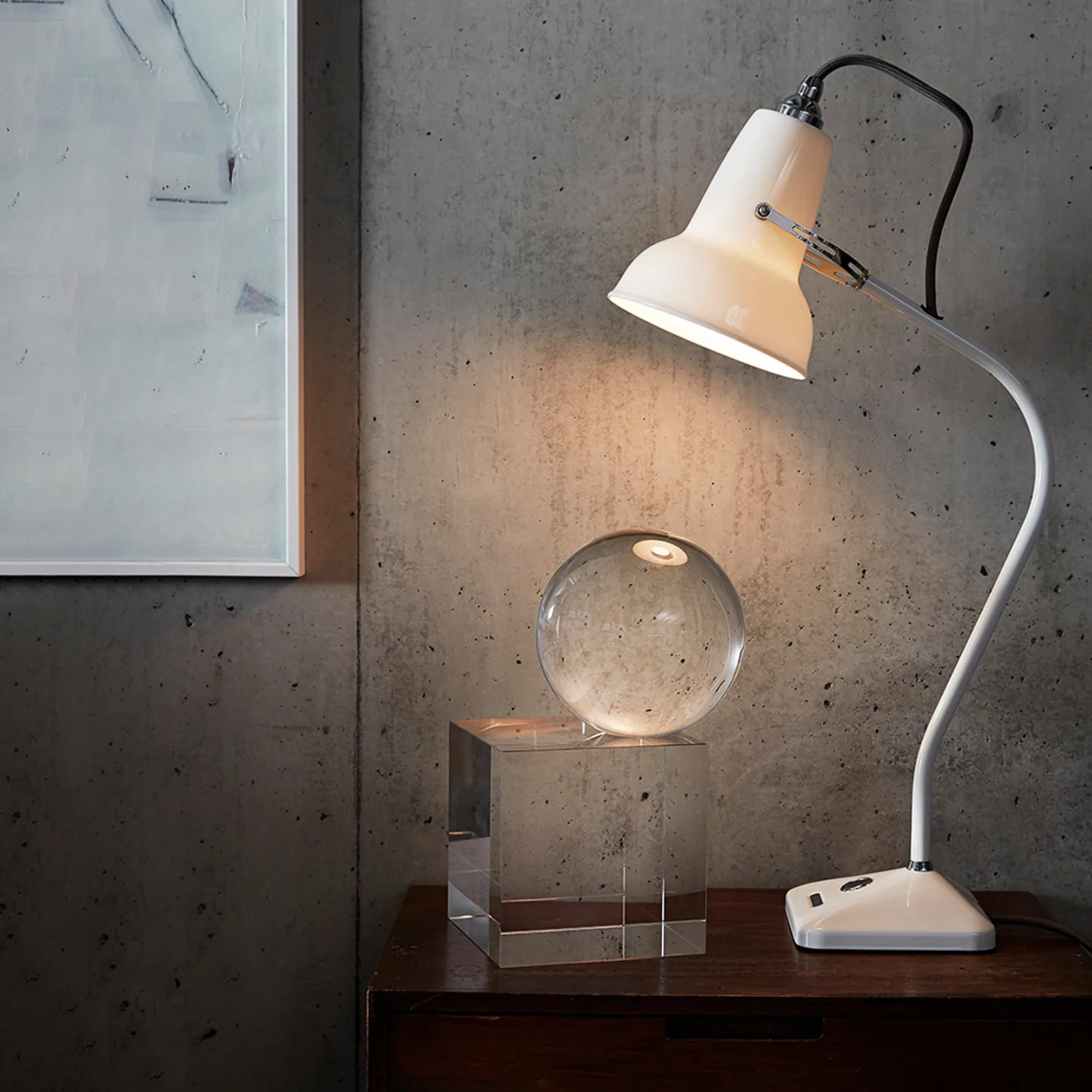 Original 1227 Mini Tischlampe, weiß, Keramik - Anglepoise Original 1227 Mini Ceramic - Arbeitszimmer / Büro - Design - Einflammig