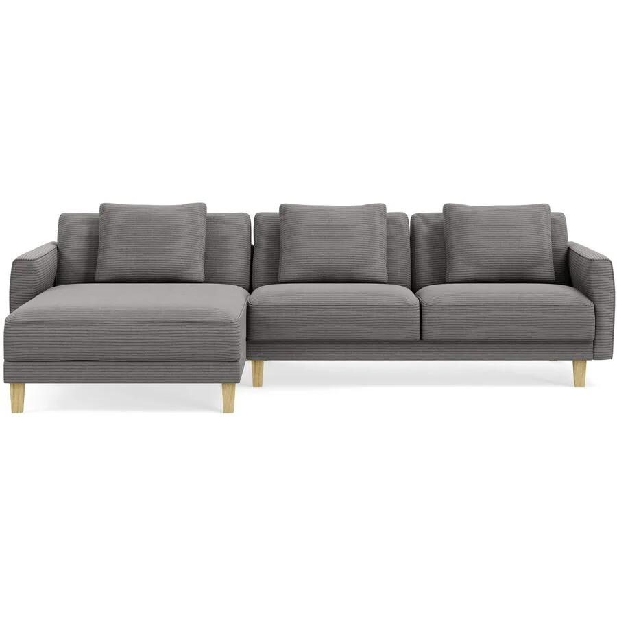 Ecksofa Avena Variabel Stoff/Holzfuss Eiche anthrazit B 278 T 163 cm - Möbel Konfigurator: Traummöbel individuell zusammenstellen