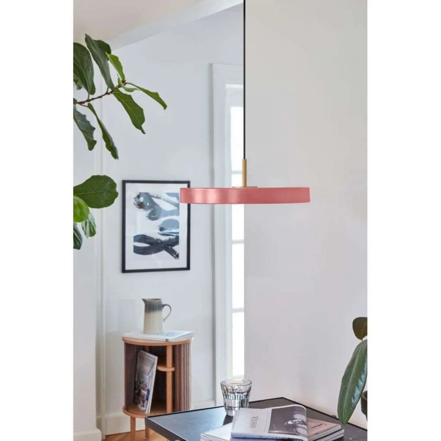 Asteria Pendel Mini Rose/Steel Top - UMAGE - Stue - Metal