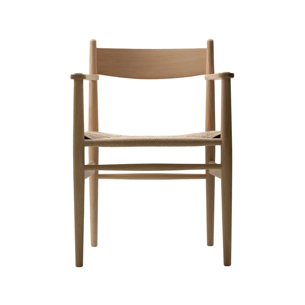 Carl Hansen & Søn CH37 karmstol Såpad ek-naturflätad