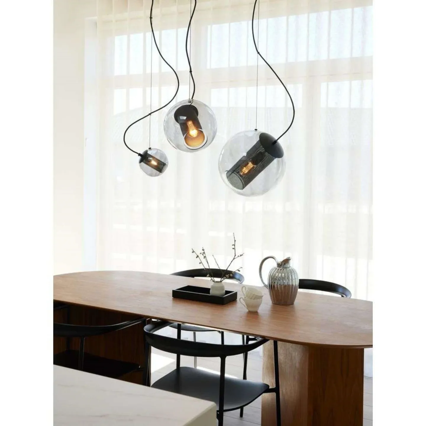 Forty-Five Pendelleuchte Ø15 Smoke - Halo Design - Esszimmer - Metall