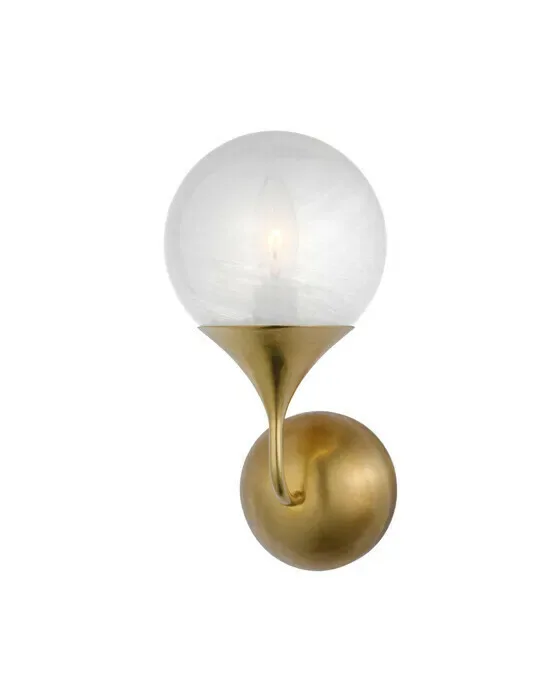 Cristol Small Single Sconce Antique Brass