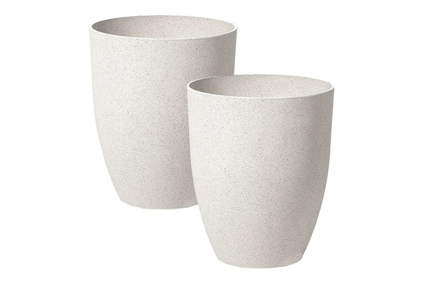 Trädgårdskruka Croton set om 2 Vit, 43x43x52 cm - Vit, 43x43x52 cm