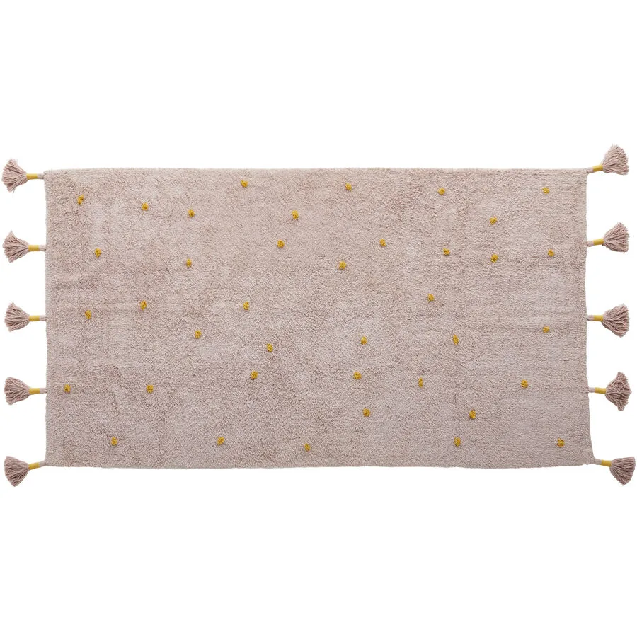 Kinderteppich Princess Dots Rosa Baumwolle 100 cm 180 cm