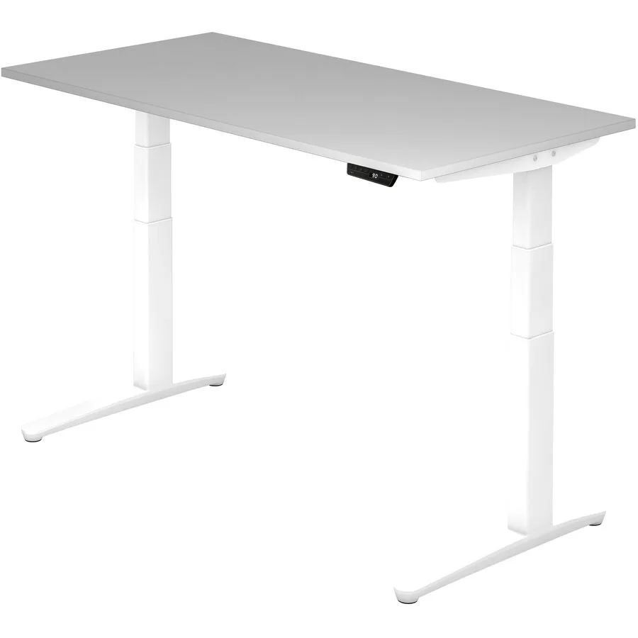 Schreibtisch Office weiss/grau Holzwerkstoff B 160 T 80 cm