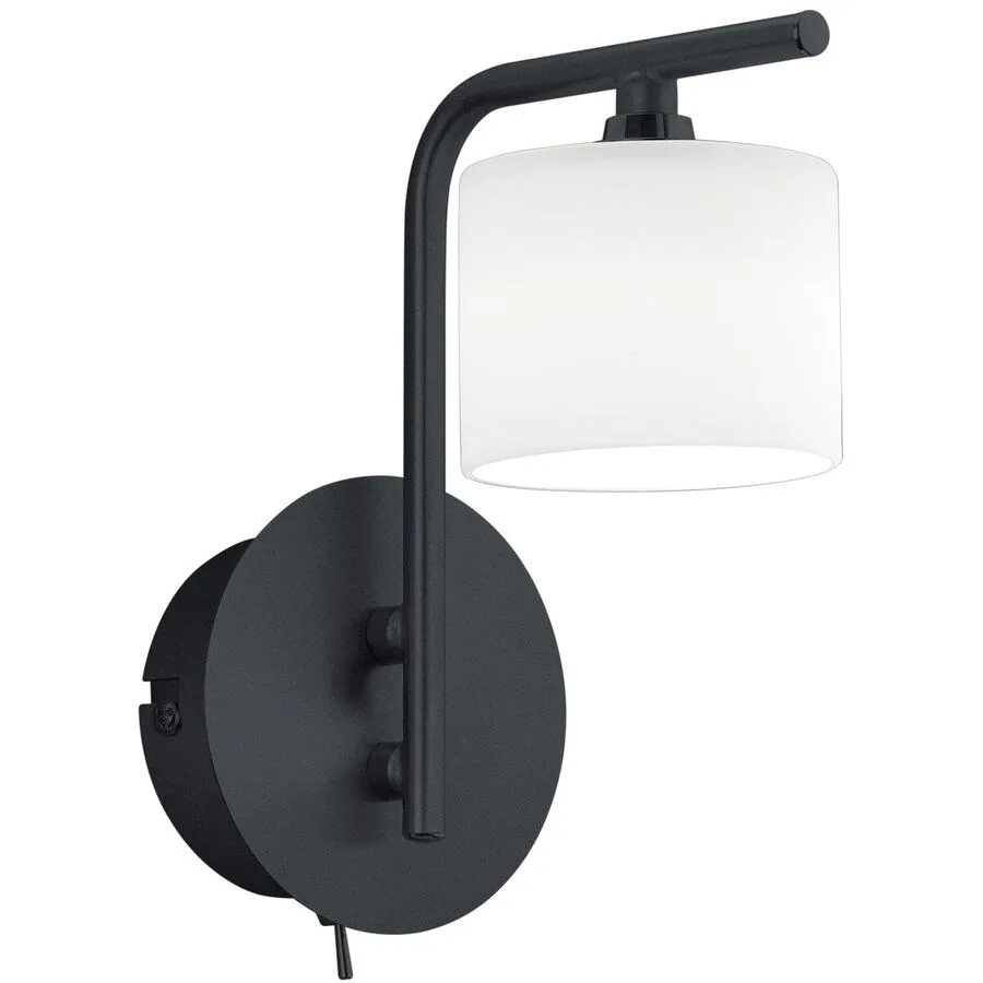 Wandlampe Anika Schwarz Metall 10 cm 19 cm - LED - Lichtfarbe: Extra warmweiss - LED Energiesparlampen