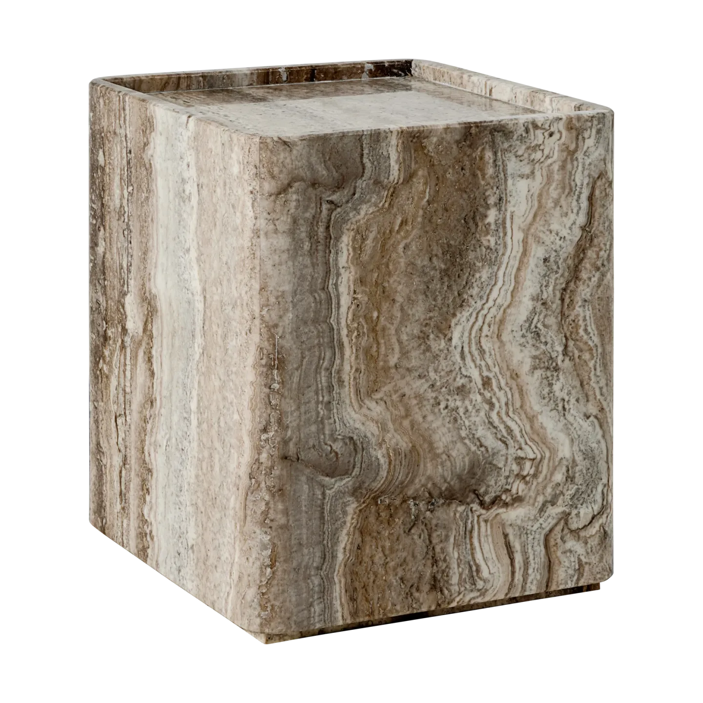 GUBI Pietra Beistelltisch 33x33x40 cm Lively sepia