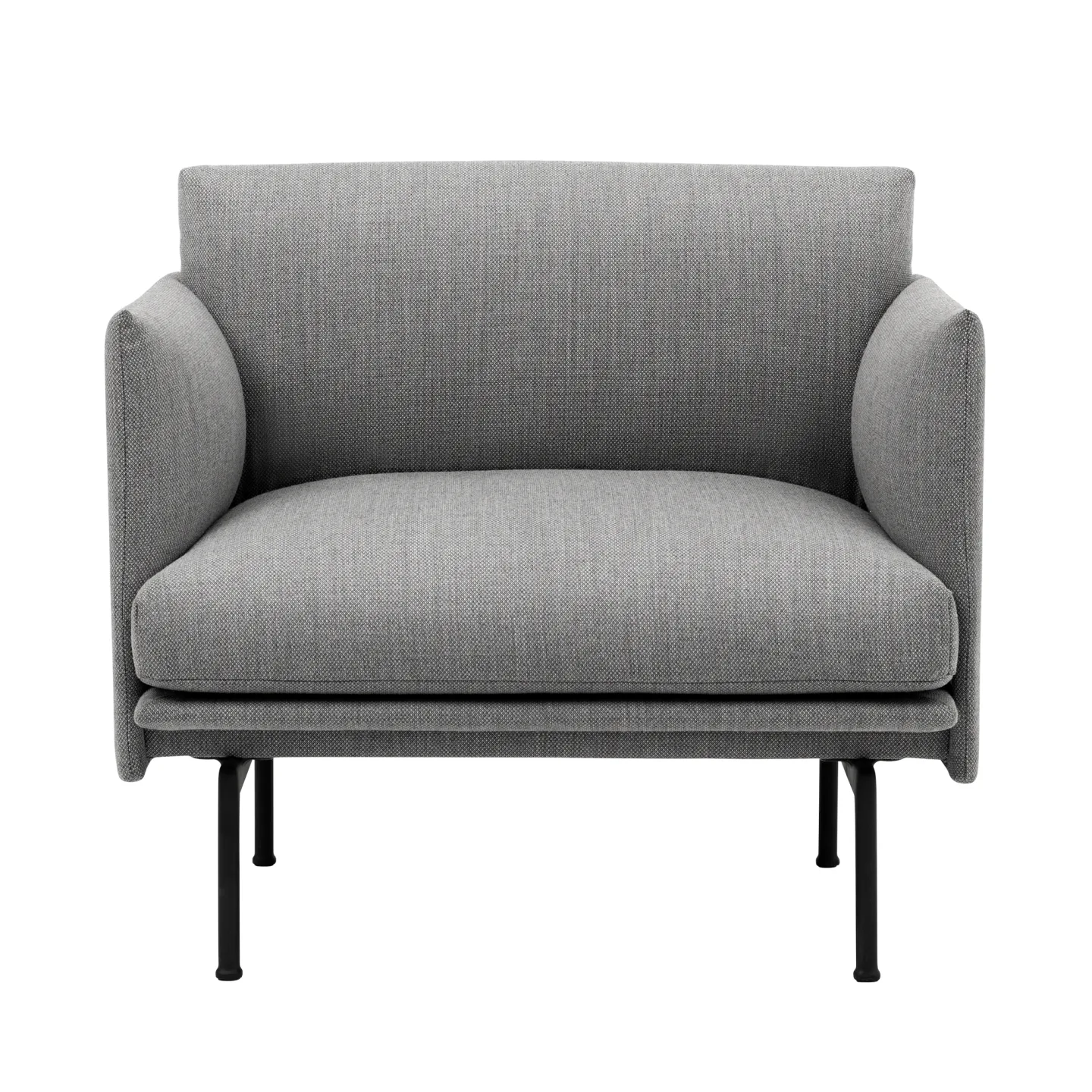Muuto - Outline Studio Chair / Black Base Fjord 151 - Fåtöljer - Anderssen & Voll - Metall/Trä/Textilmaterial/Skum