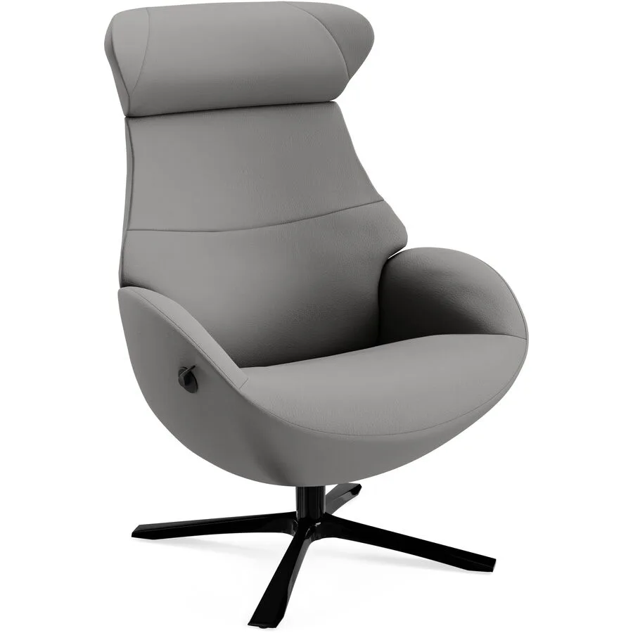 Conform Relaxsessel Daja dunkelgrau Leder T 163 B 81 H 110 cm - Möbel Konfigurator: Traummöbel individuell zusammenstellen