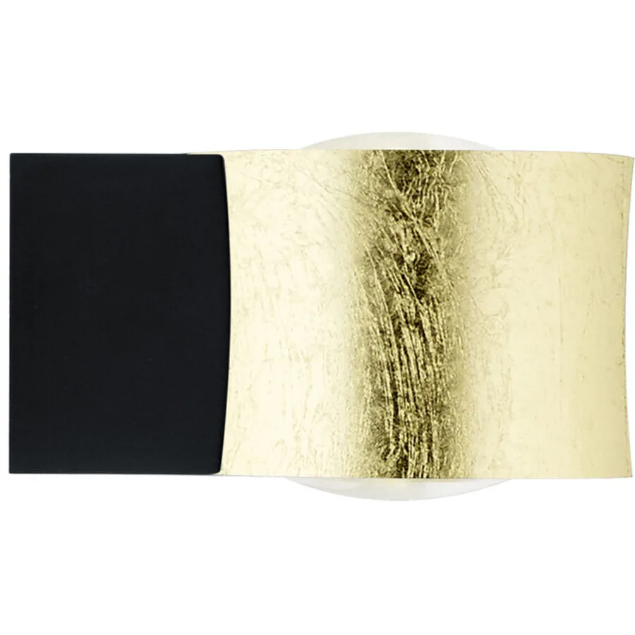 Designer-Wandlampe Bankamp Impulse gold - Farbe: schwarz-gold - LED - Lichtfarbe: Extra warmweiss - Material: Aluminium/Stahl - Designer-Wandlampe-