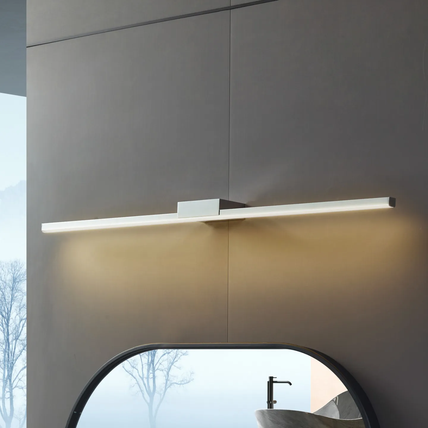 Kivana LED Wandleuchte L90 IP44 Chrom - Lucande - Badezimmer - Modern - Aluminium - Eckig