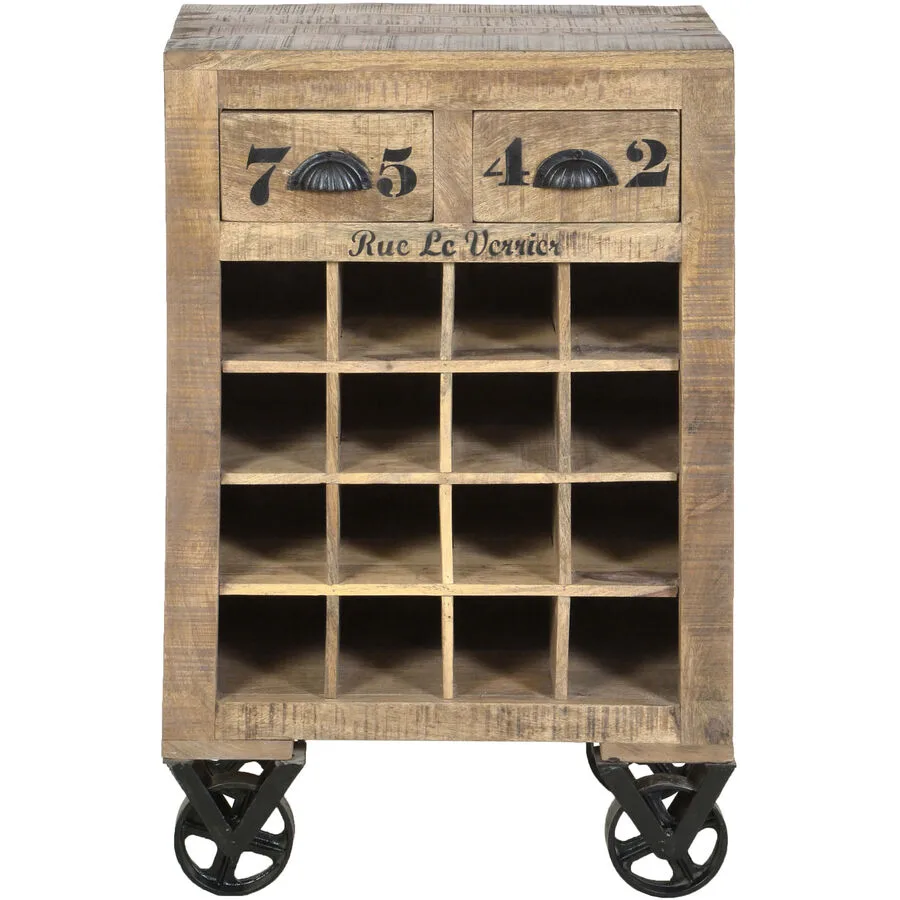 Weinregal Rusc natur Holz B 55 H 85 cm