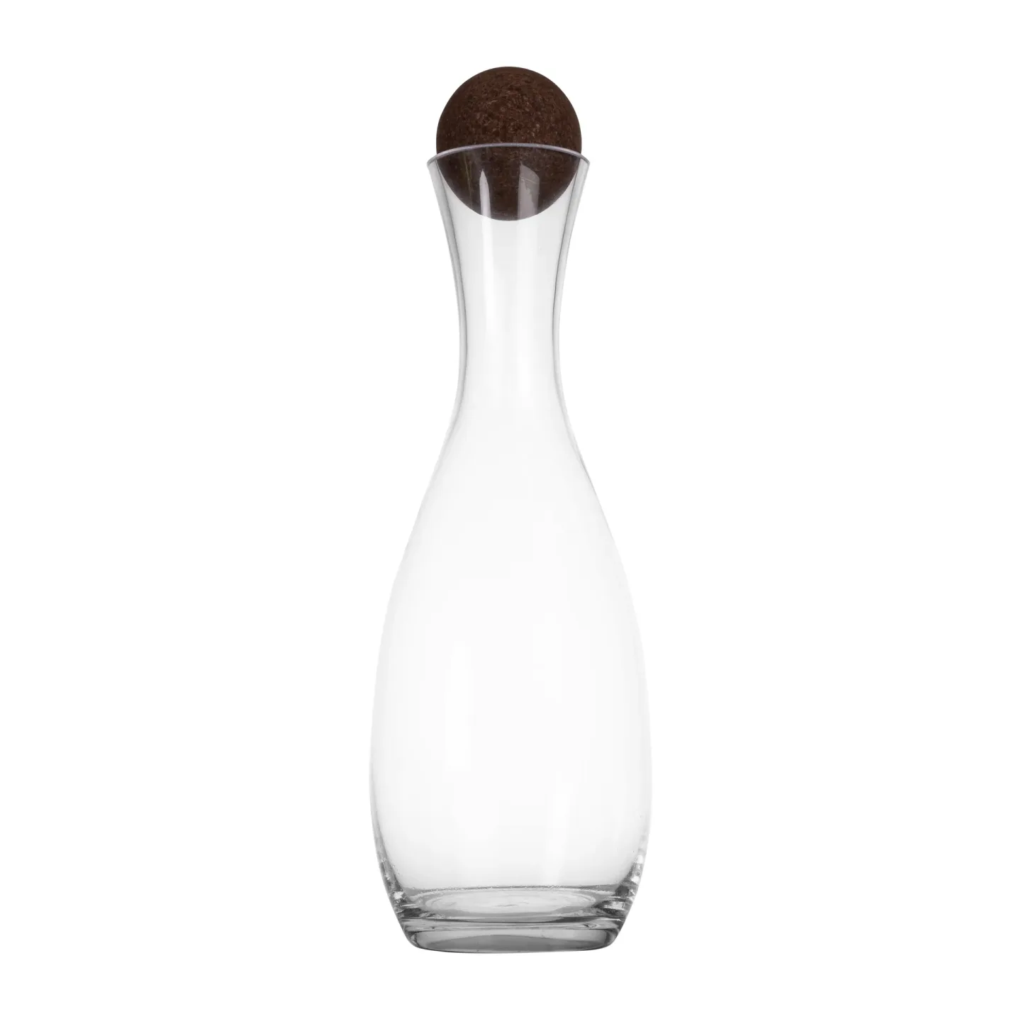 Sagaform Nature Karaffe mit Korkkugel 1,5 l Klar-dunkelbraun