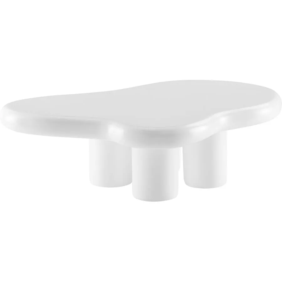 Salontisch Annina weiss Fiberglas B 123 T 89 cm