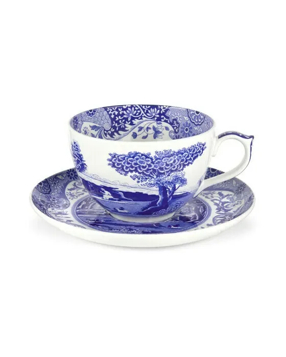 Blue Italian jumbokopp blå/vit