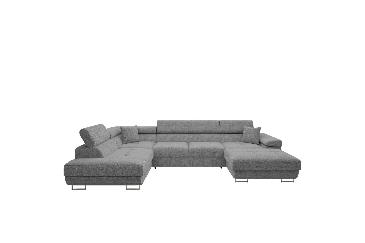 Gabina Soffa med Divan och Schäslong 4-sits - Grå
