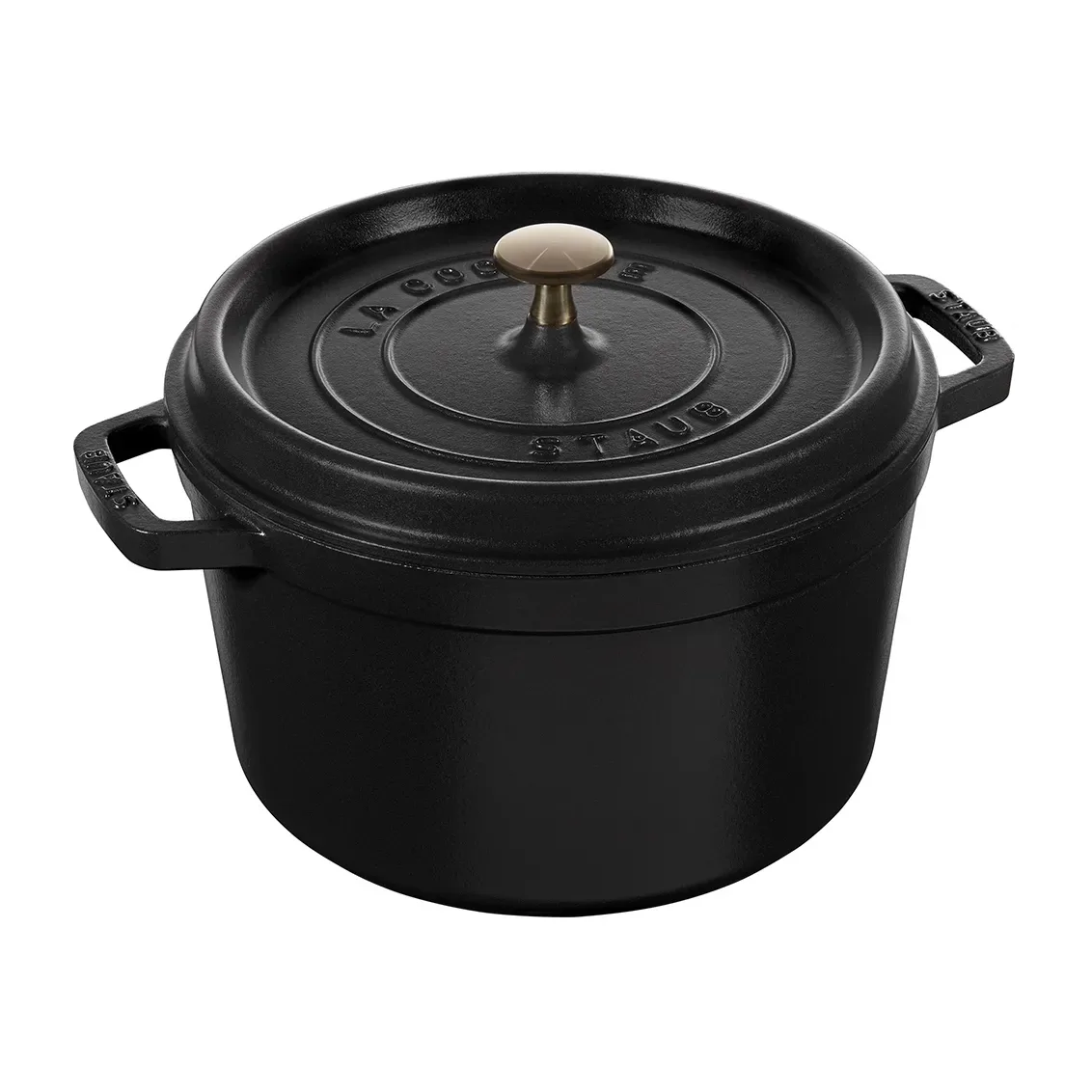 STAUB Staub runder Topf hoch Modell 4,8 L Mattschwarz