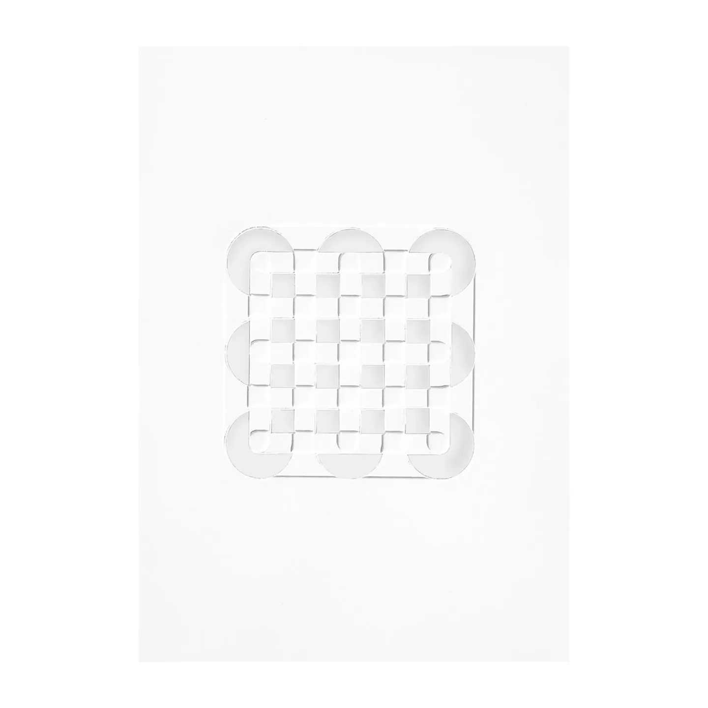MOEBE Relief Kunstwerk circles & squares 29,7 x 42 cm Off-White