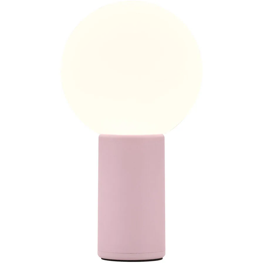Tischlampe Tiny Rosa Aluminium/Eisen 10 cm 18 cm - Farbe: Hellrosa - LED - Lichtfarbe: Warmweiss - LED Energiesparlampen