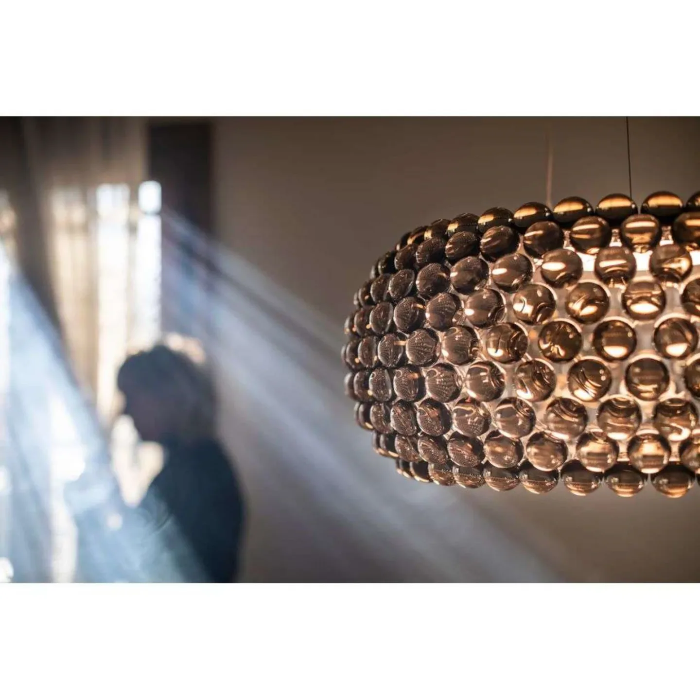 Caboche Plus Media LED Pendel Grey - Foscarini - Spisestue - Glass