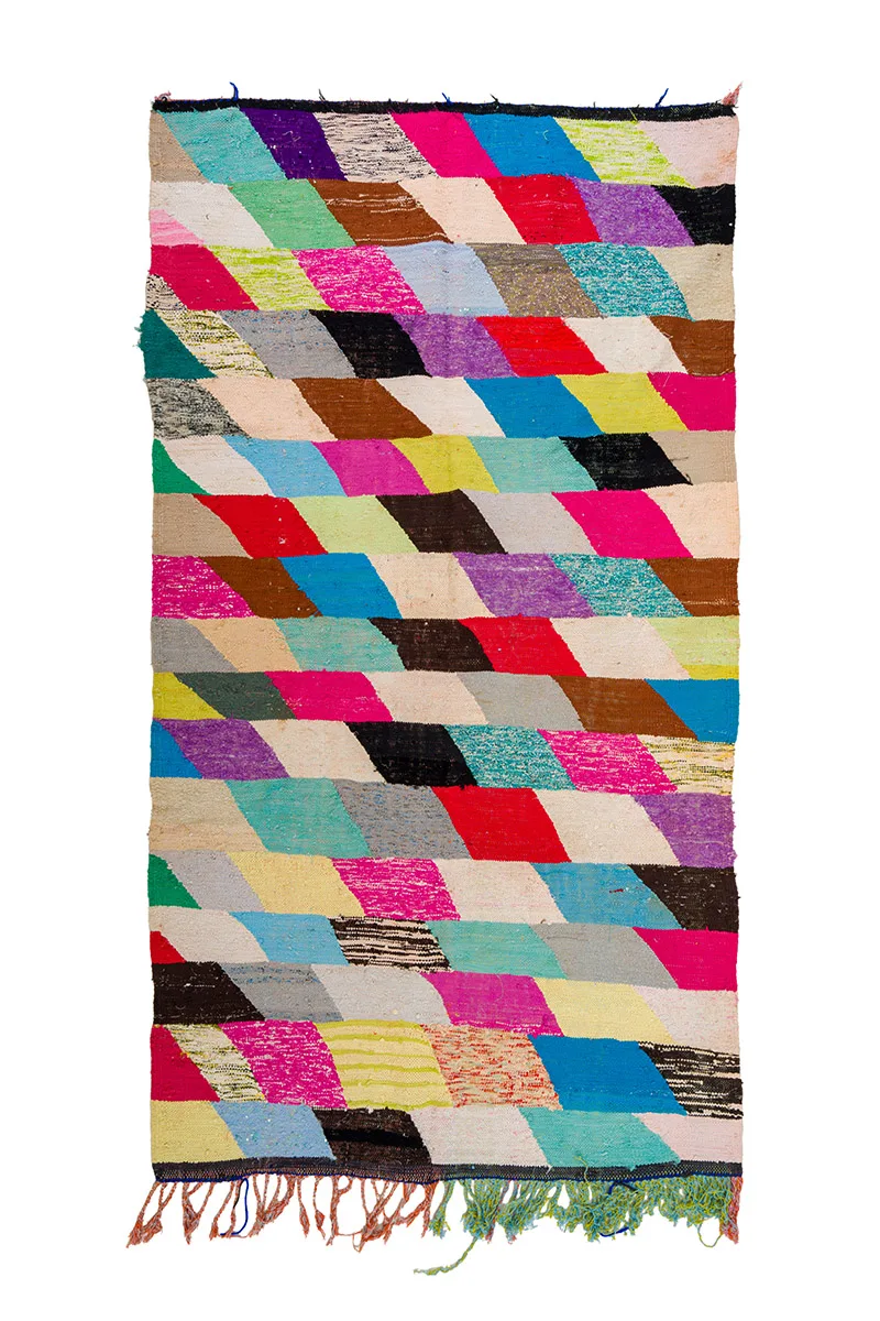 Marokkansk Boucherouite-teppe 155 x 280 cm (Størrelse: 155 x 280 cm)