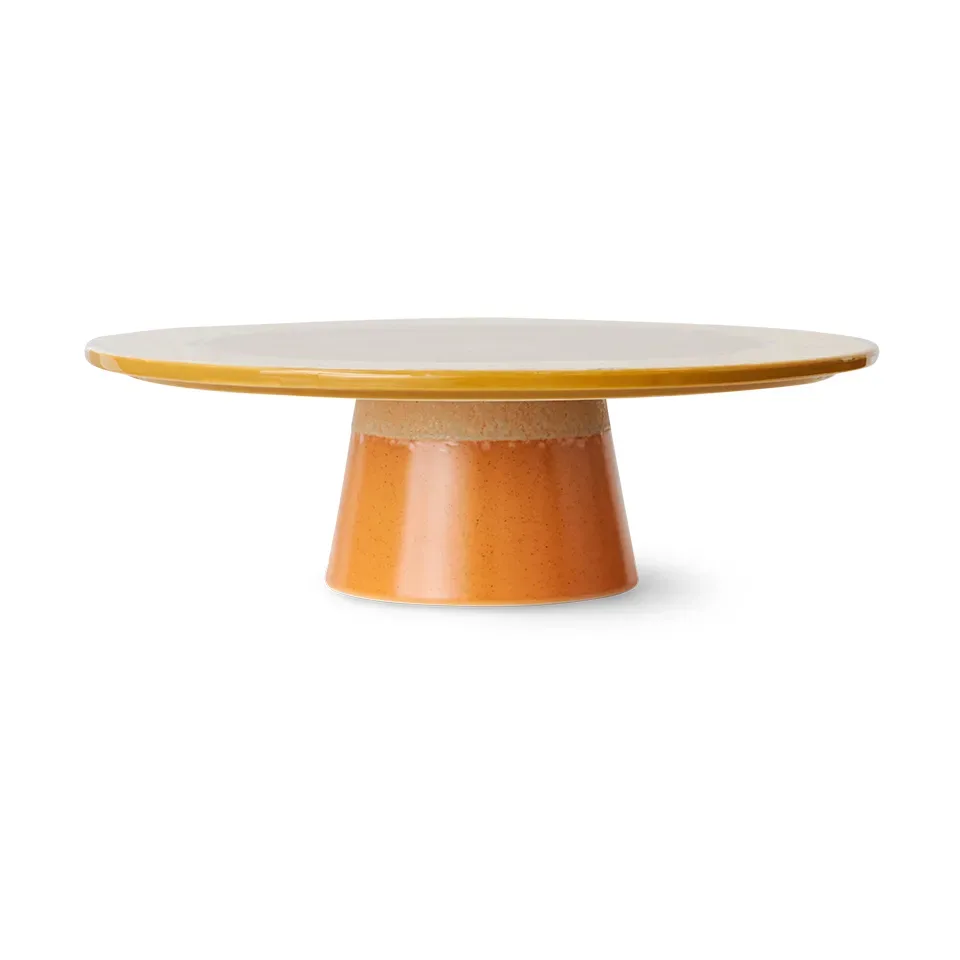 HKliving 70's plateau Tortenteller Papaya
