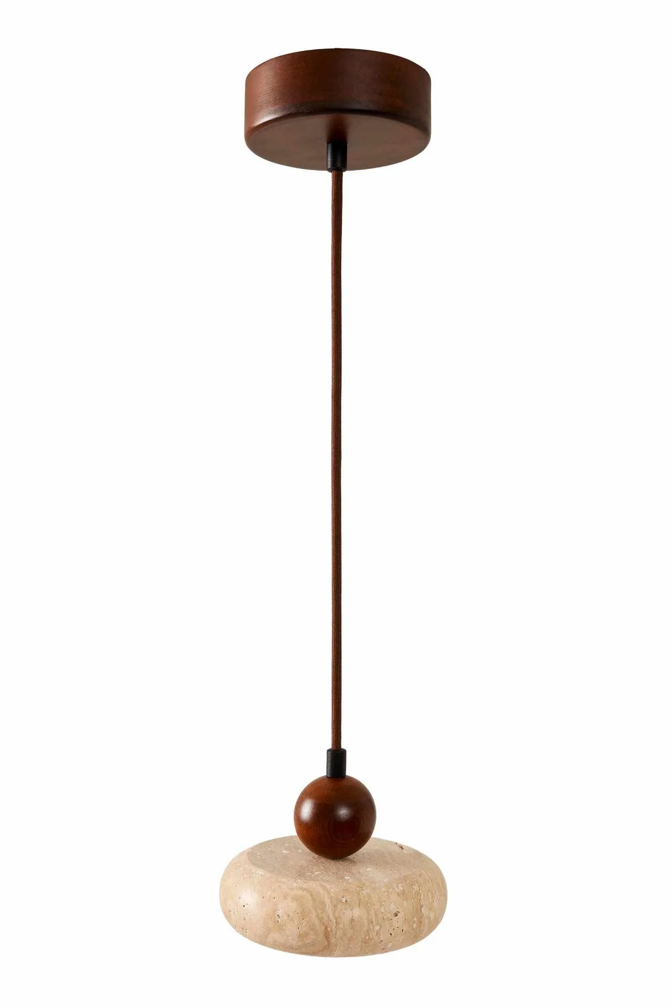 Serros Pendellampa - Beige Och Valnöt