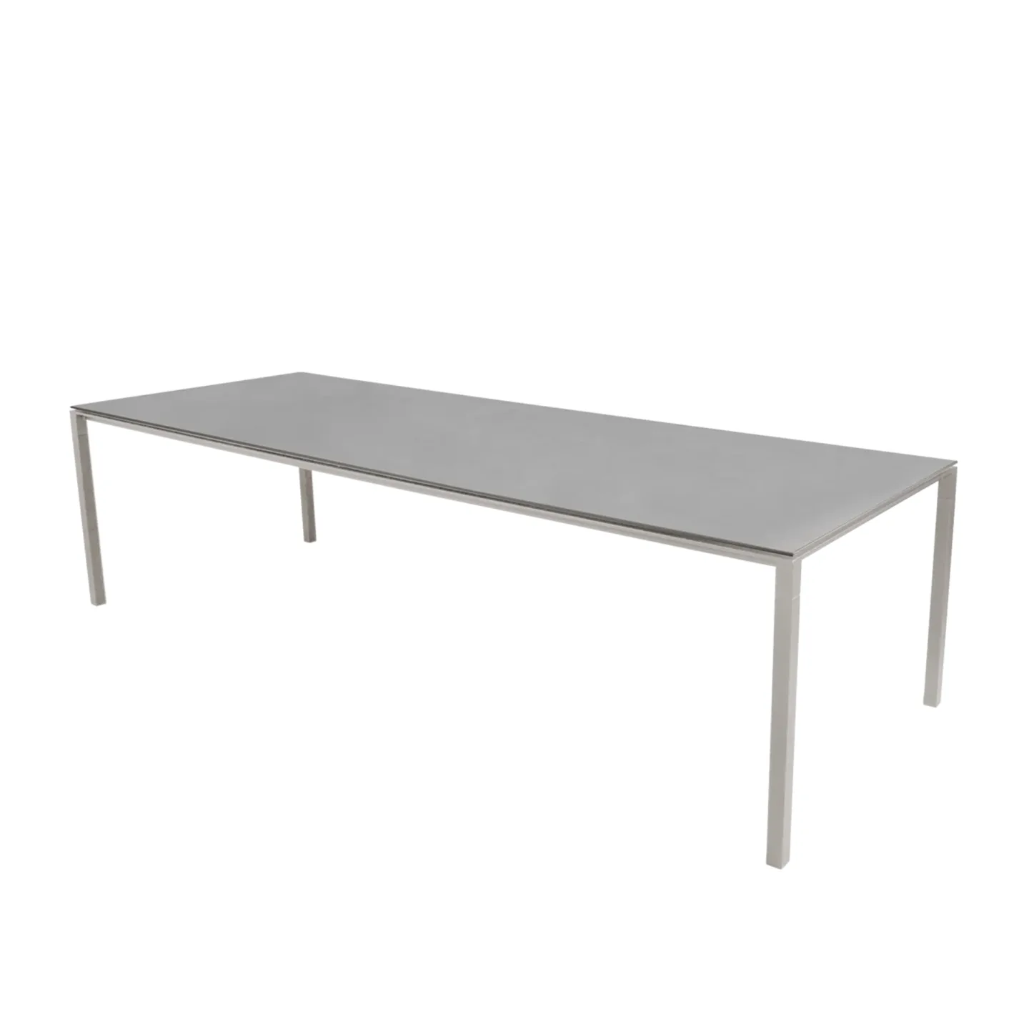 Cane-Line - Pure matbordsunderrede 280X100 cm- Sand/bordsskiva 280X100 cm - Pure - Concrete Grey - Matbord utomhus - Grå