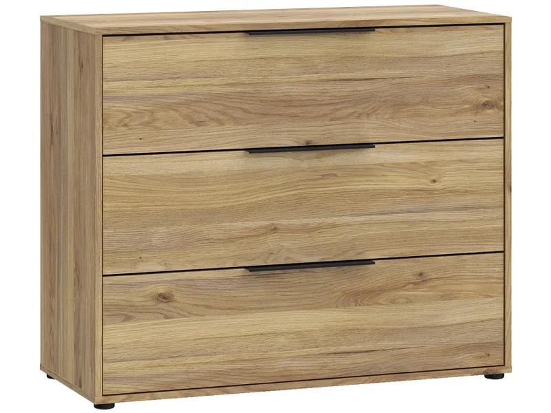 Kommode ALABAMA 3 Schubladen 41.4x97.9x81.7cm eiche dekor