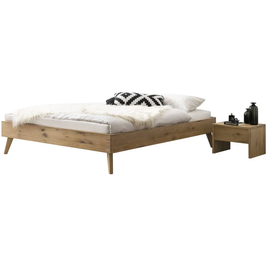 Hasena Bett Sassari Wildeiche Eiche massiv Massivholz 160 x 200 cm