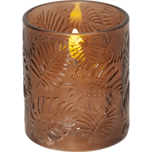 Star Trading - LED Ljus Flamme Leaf - Batteriljus - Brun