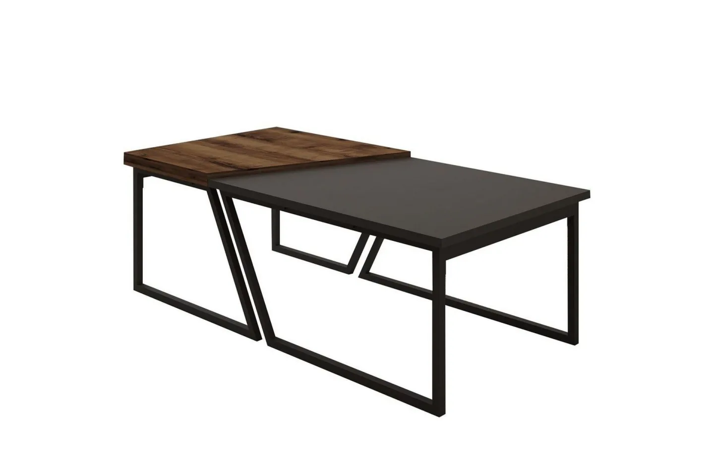 Bulskoll Soffbord 120 cm - Antracit/Valnöt