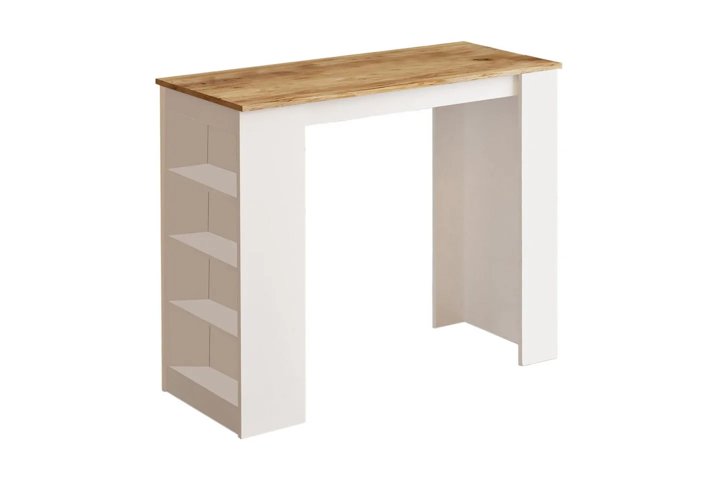 Zambasa Barbord 120 cm - Natur/Vit