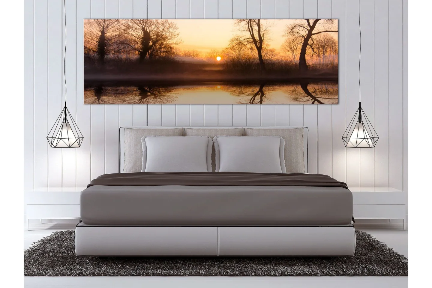 Tavla Winter Sunset (1 Part) Narrow 150x50 -