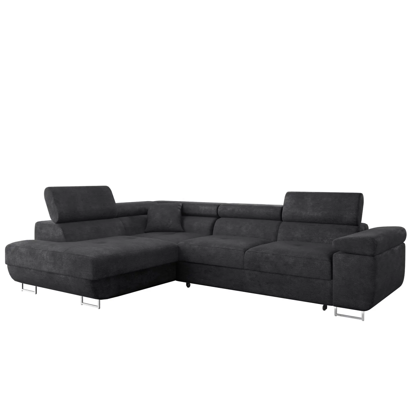 Gabina 4-sits Bäddsoffa med schäslong - svart