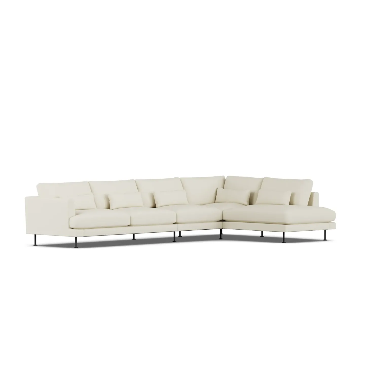 1898 Bredhult soffa Oslo Nature 1540-svart stål, 4-sits B1
