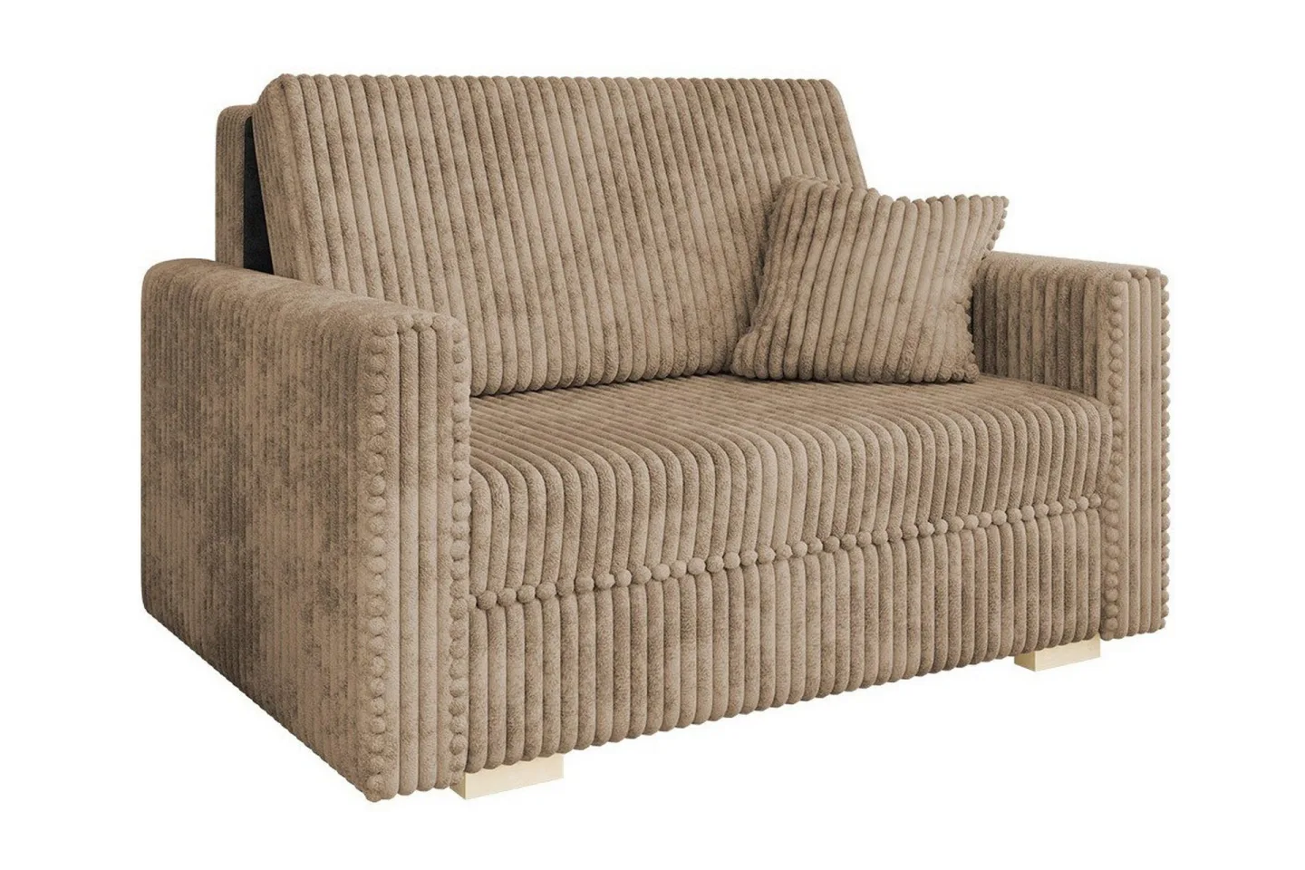 Denegal 2-sits liten bäddsoffa i Sammet - Beige