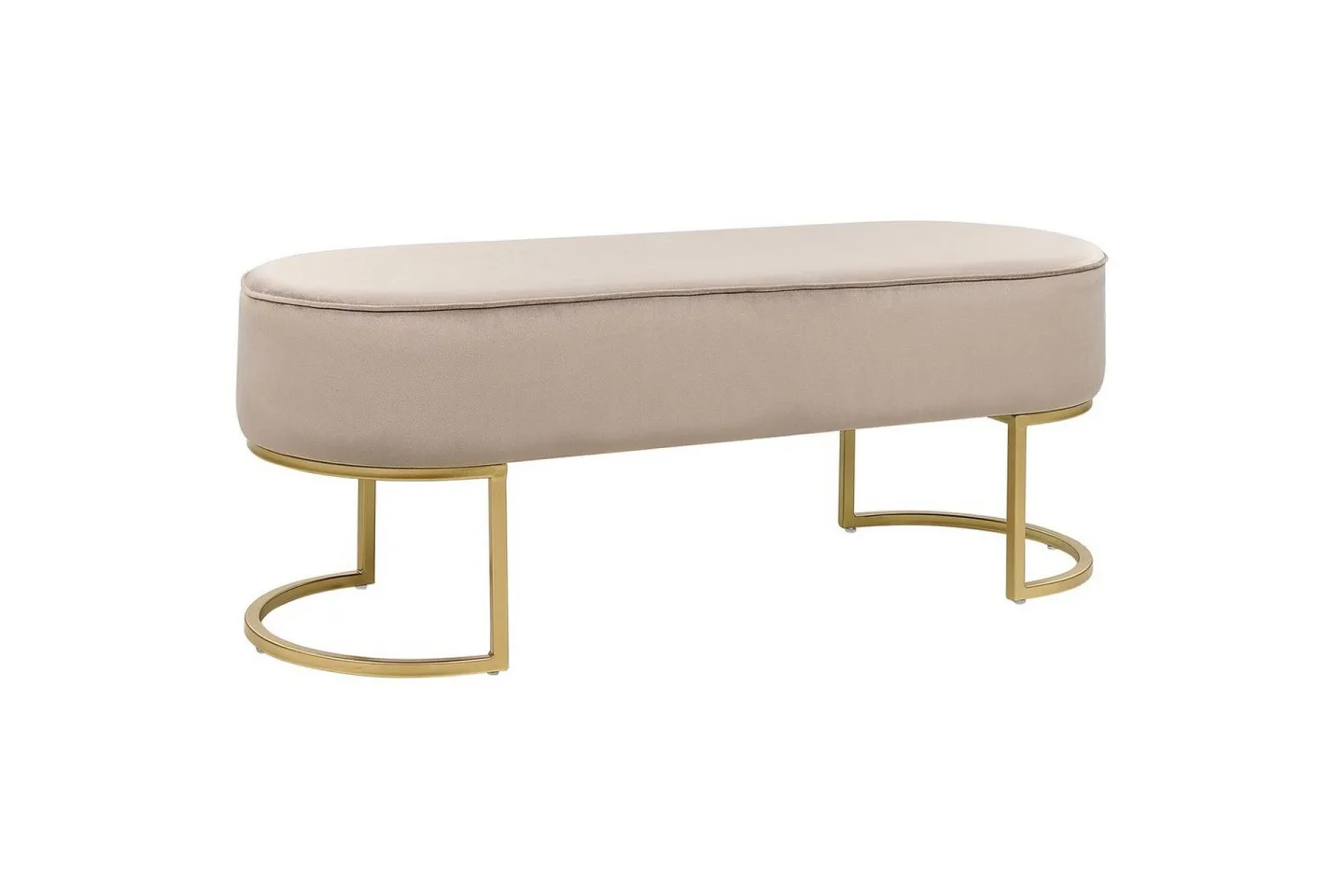 Sittbänk Milry Beige/guld - Beige/guld