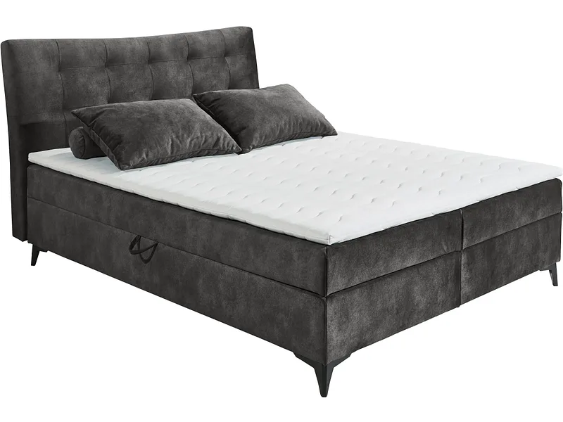 Boxspringbett MELROSE kaffeefarben 180x200cm flexibel