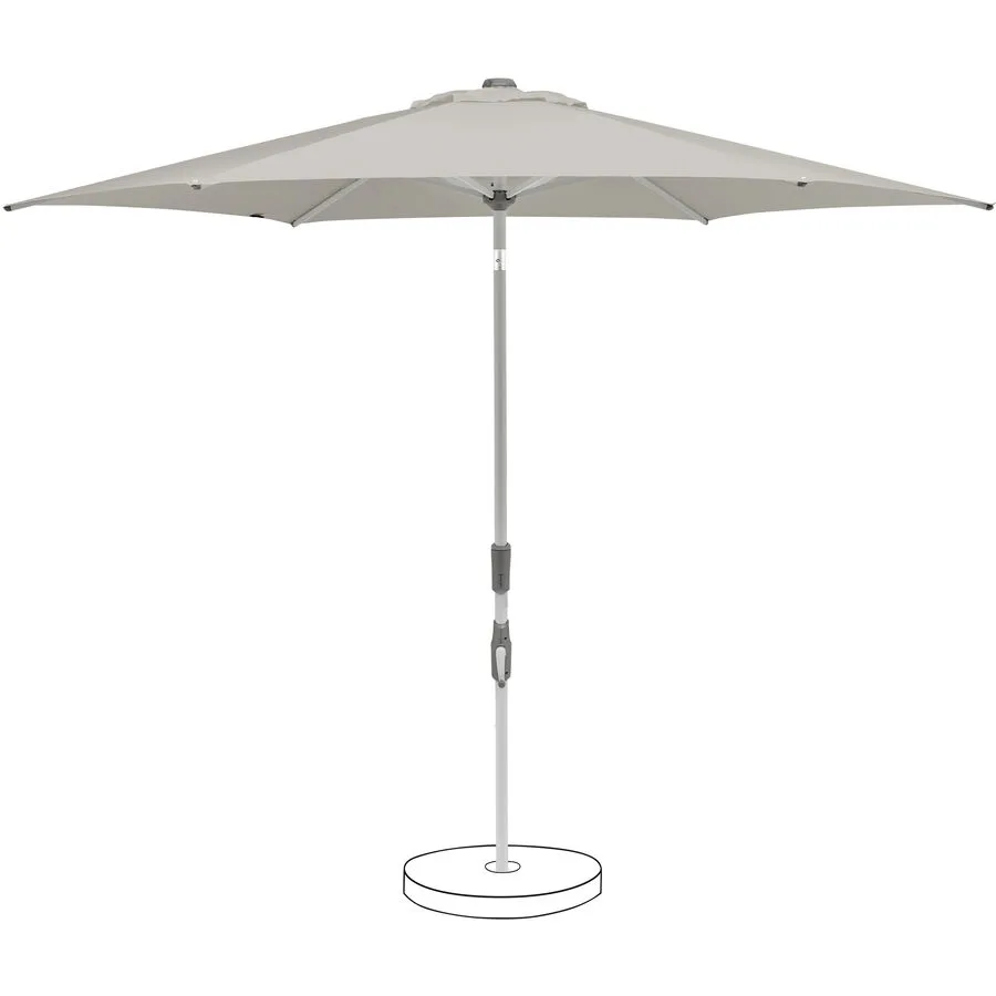 Suncomfort BY GLATZ Sonnenschirm Slide Hellgrau Polyester Stoff, Metall B 250 T 250 cm