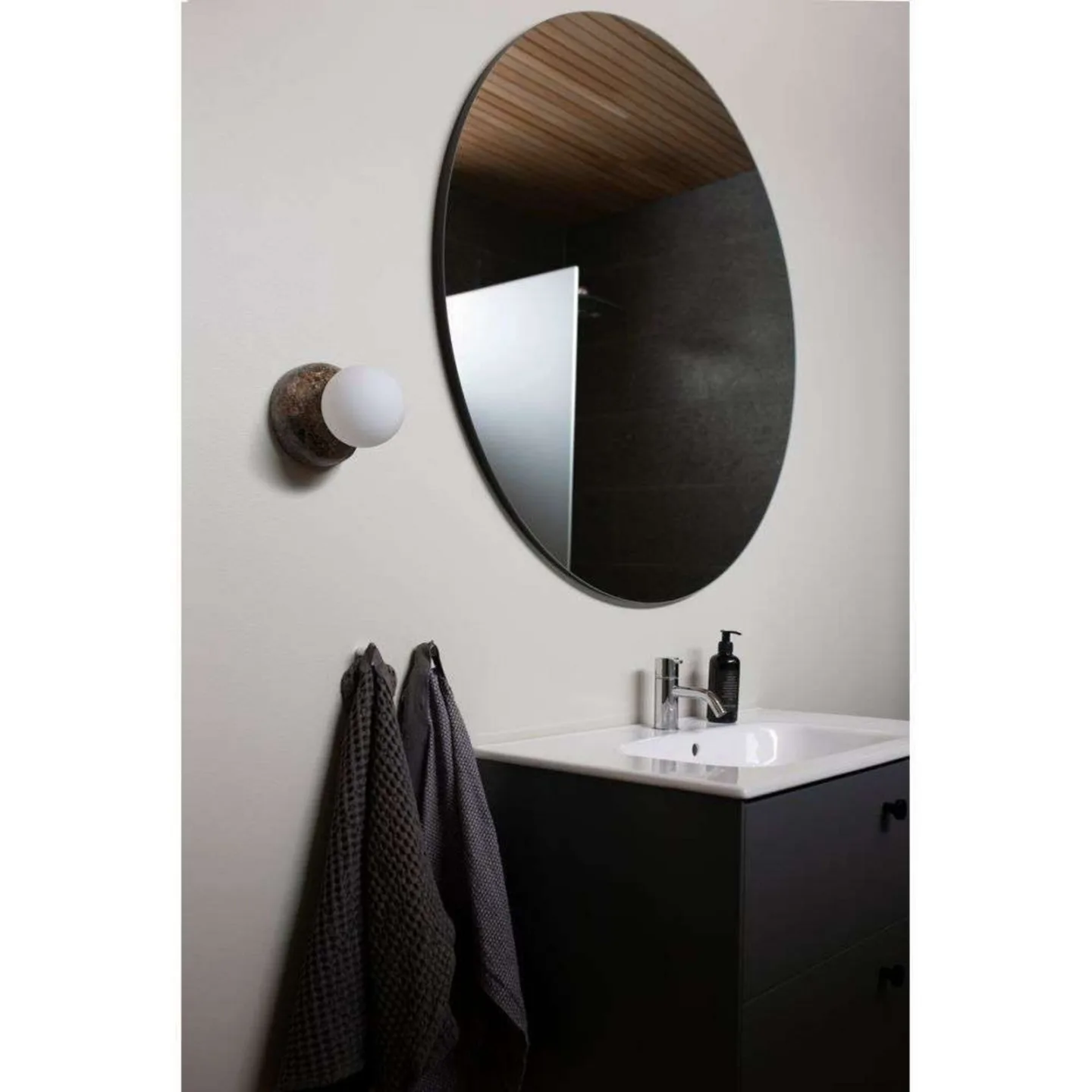 Torrano væglampe 13 cm IP44 brun marmorering - Globen Lighting - Stue - Design - Glas - Med én lyskilde