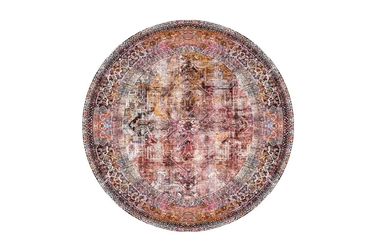 Artloop Matta 150 cm Rund - Multifärgad